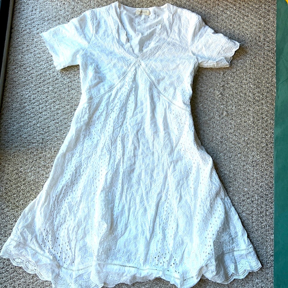 ROOLEE | White Dress. Size Small, Cotton